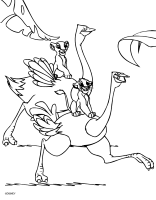 A coloring page of the lion king